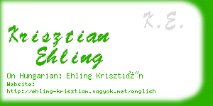 krisztian ehling business card